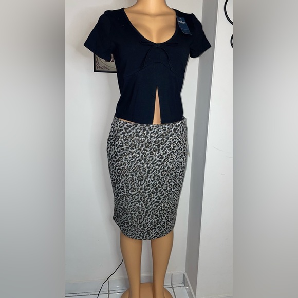 KASPER ANIMAL PRINT SKIRT SIZE M - Picture 8 of 9